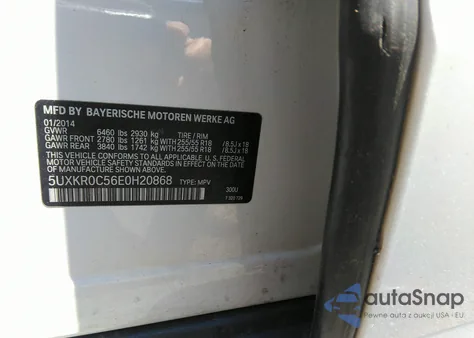 2014 BMW X5 xDrive35I из США, поврежденный, VIN 5UXKR0C56E0H20868